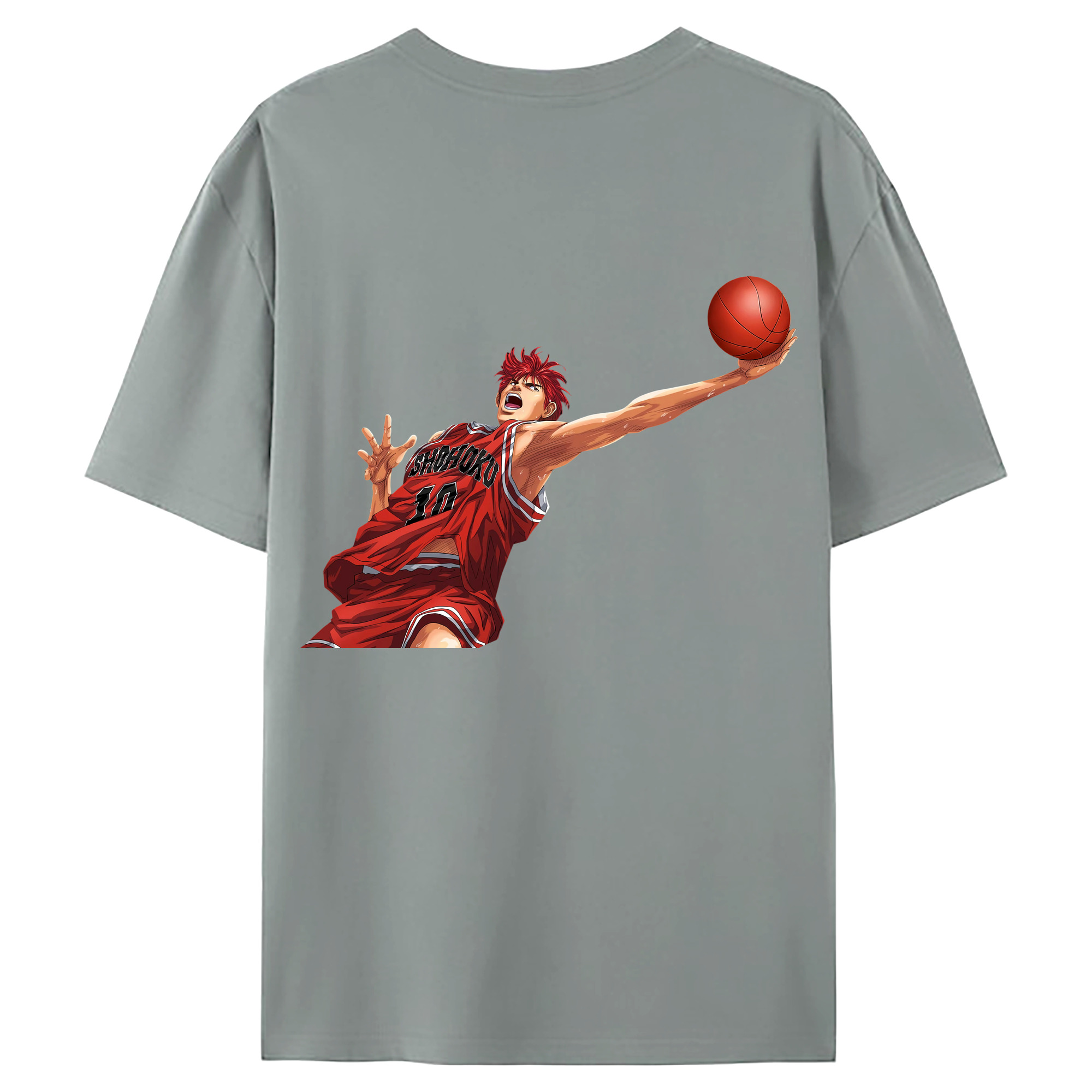 （画像用） SLAM DUNK／スラムダンク 綿100％ メンズ半袖Tシャツ（バックプリント） 通気性